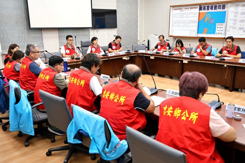 坐鎮吉安防颱整備！游淑貞召集團隊盤點資源守護鄉親