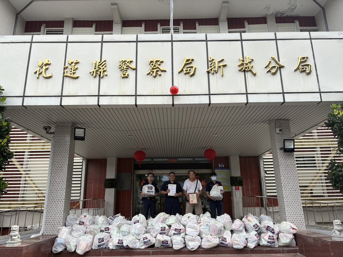 聖道愛心跨越百里！彰化中央聖道院捐物資 新城警暖心轉介弱勢