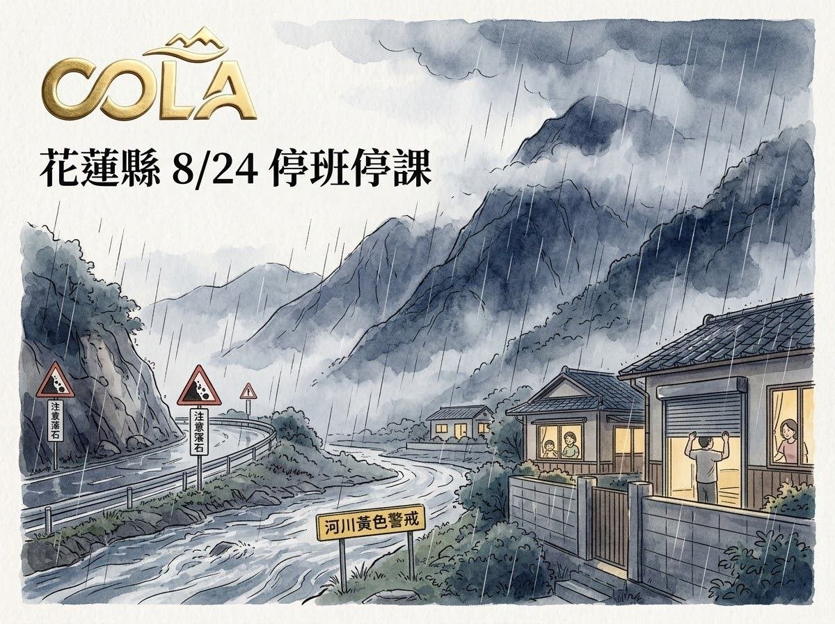嚴防複合災害！花蓮24日全縣停班停課一天